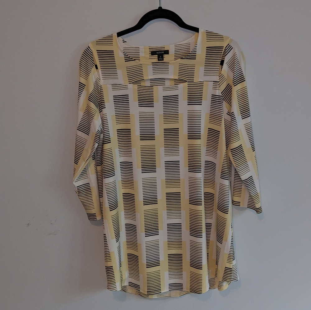 Alfani Black/Yellow tunic (M)